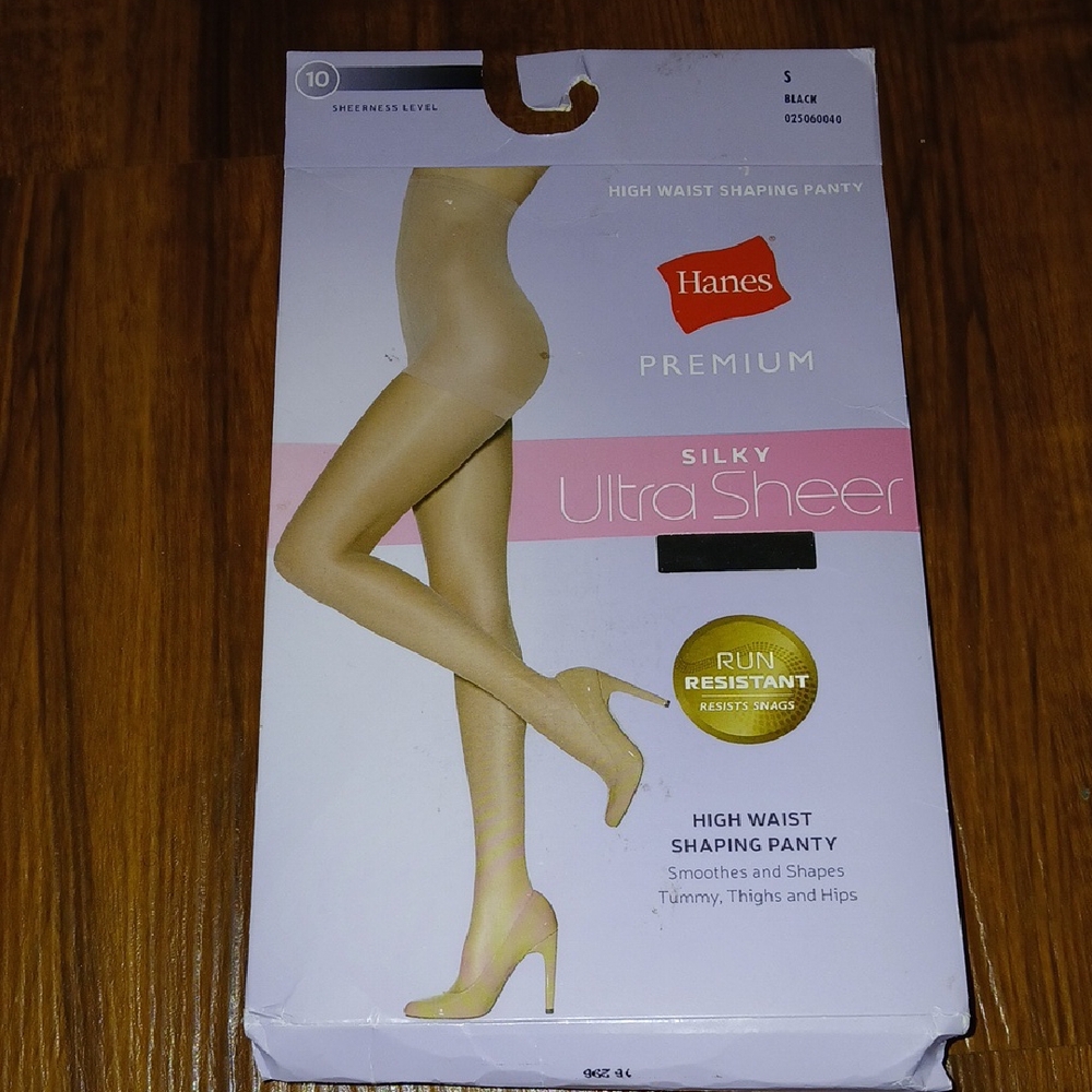 Hanes Premium Silky Ultra Sheer High Waist Panty - Black